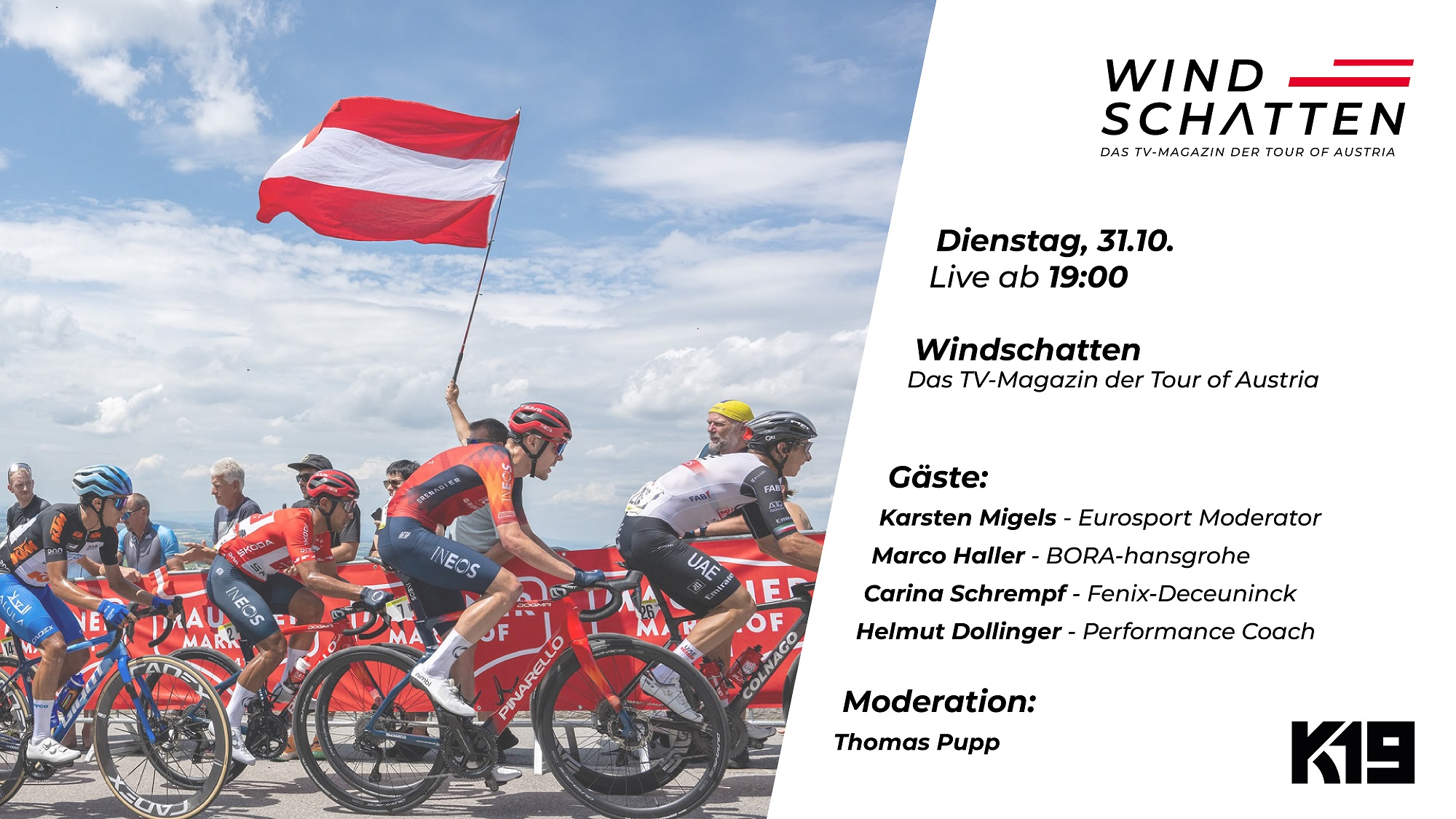 Windschatten - das neue Live-Magazin der Tour of Austria